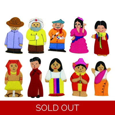 People of the World finger puppets - Set 1